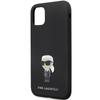 Etui do iPhone 11 Karl Lagerfeld Silicone Ikonik Metal Pin Czarne