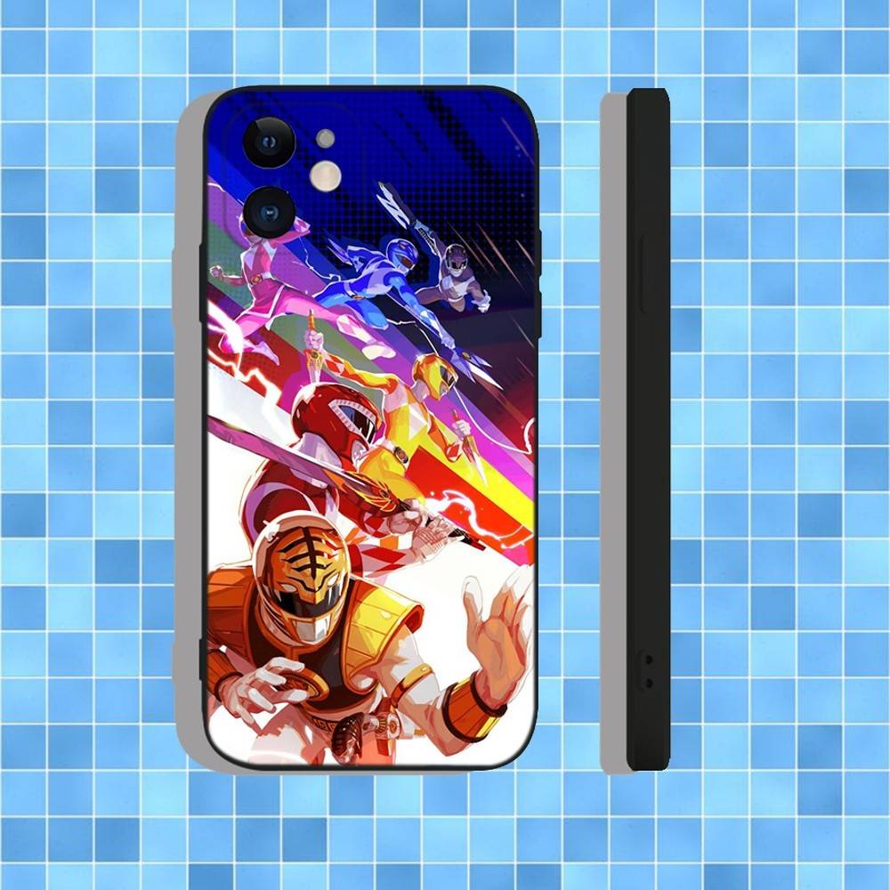 P-PowerS Cool R-Ranger Phone Case For iPhone 17,16,15,14,13,12,11,Pro,Max,Plus,Air,X,XS,XR,SE,8,7,Mini,Soft Black Case