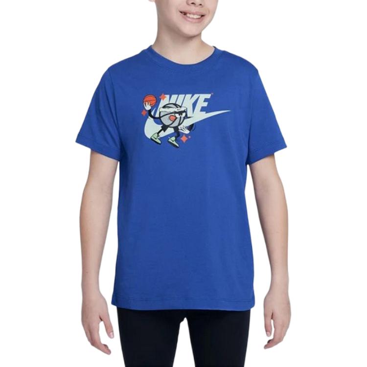 Nike Kids T Shirts Crew Neck Moderate FZ5123-480