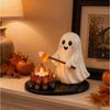 Halloween Tealight Holders Set Cartoon Campfire Design Spooky Season Decor