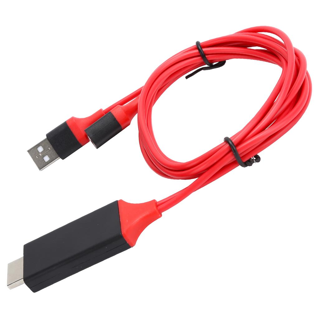 1080p TypeC Кабель для мобильного телефона к интерфейсу HD Multimedia USB-адаптер для IOs Android(красный )