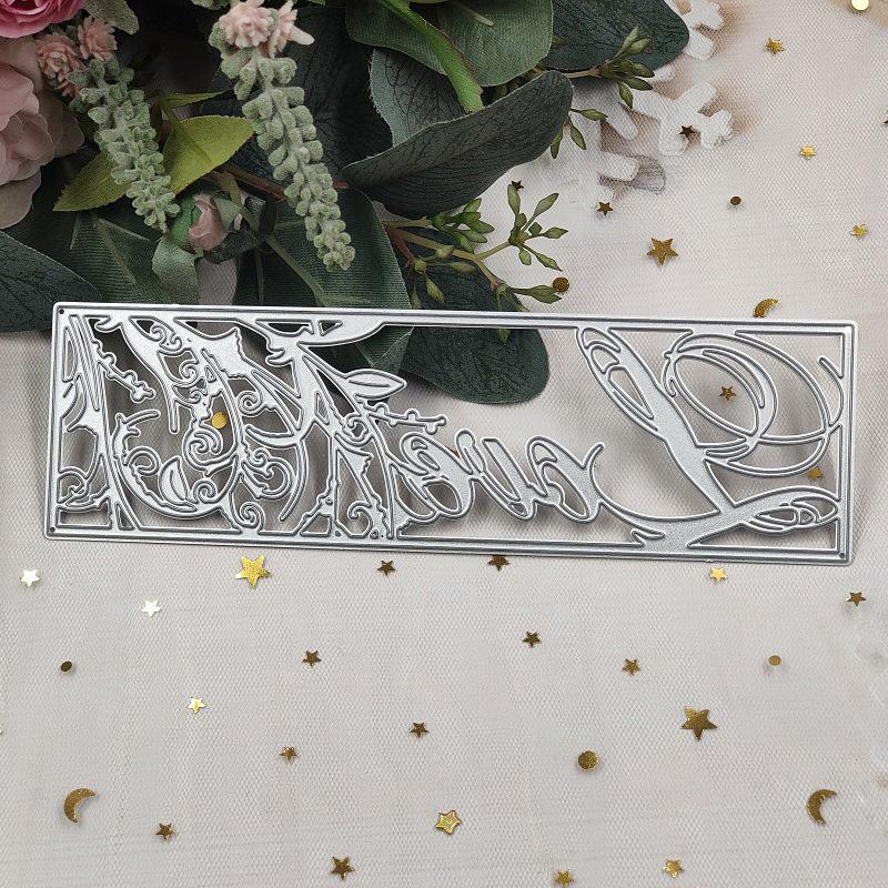 Декоративная полоса с рисунком листьев любви, металлическая сталь, трафареты, трафареты для скрапбукинга, ремесленные штампы, 3D DIY, изготовление фестивальных карт