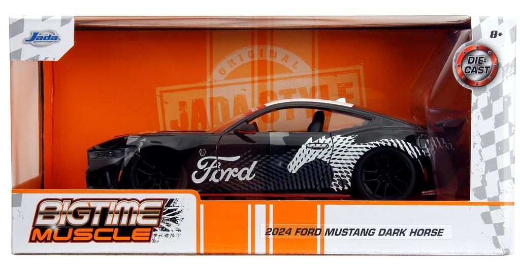 Jada Toys BIGTIME MUSCLE 2004 Ford Mustang Dark Horse Black Готовый продукт JADA35418 1/24