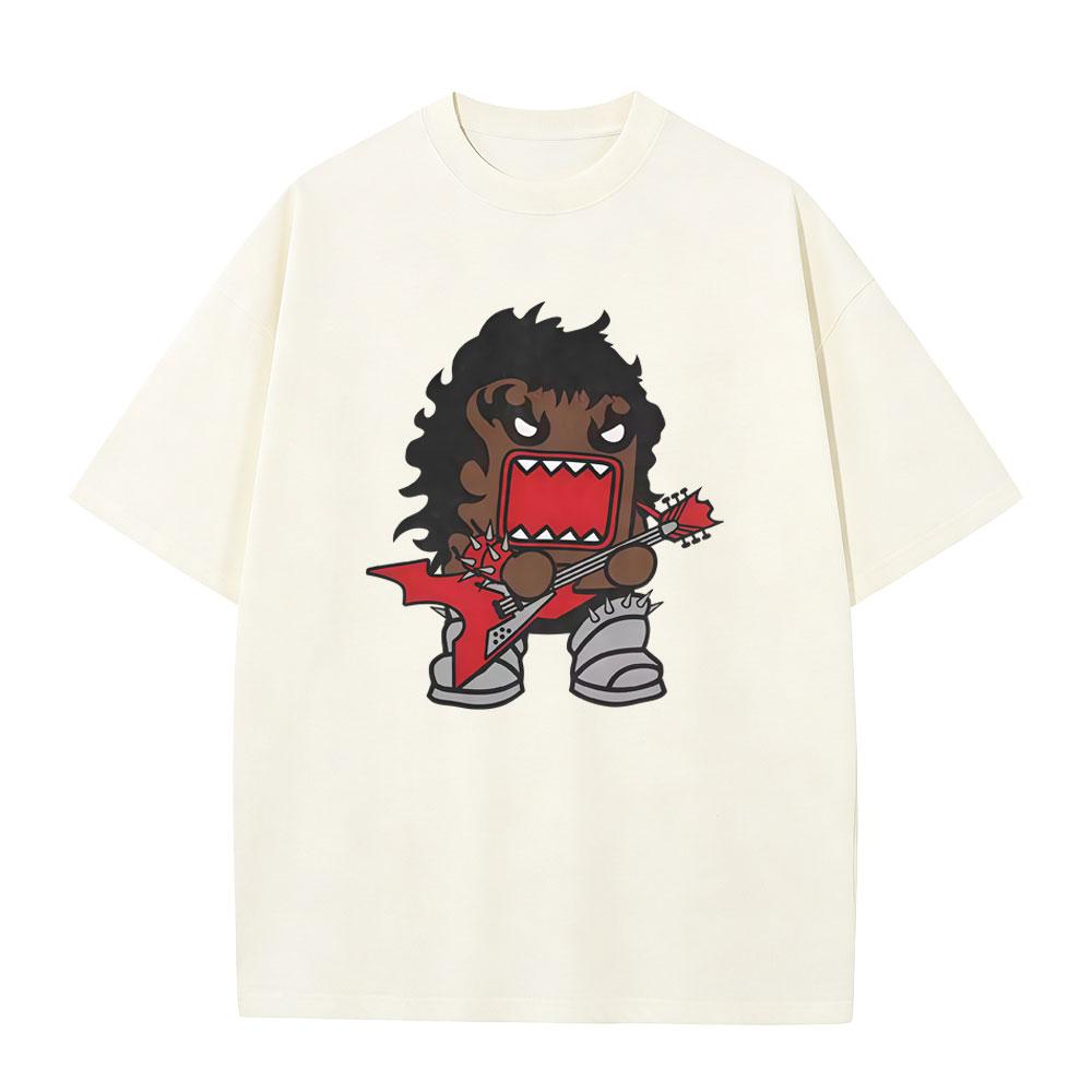 Domo Kun Funny Meme T Shirt Unisex Women Gothic Metal Rock Style Tshirt Unisexs Punk Oversized Short Sleeve Tshirts Unisex Streetwear