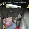 Car Backseat Storage Net Seat Gap Net, Multifunctional Organizer Barrier for Pets Kids, 9 Grid Layered Divider with 59x59cm, Universal Auto