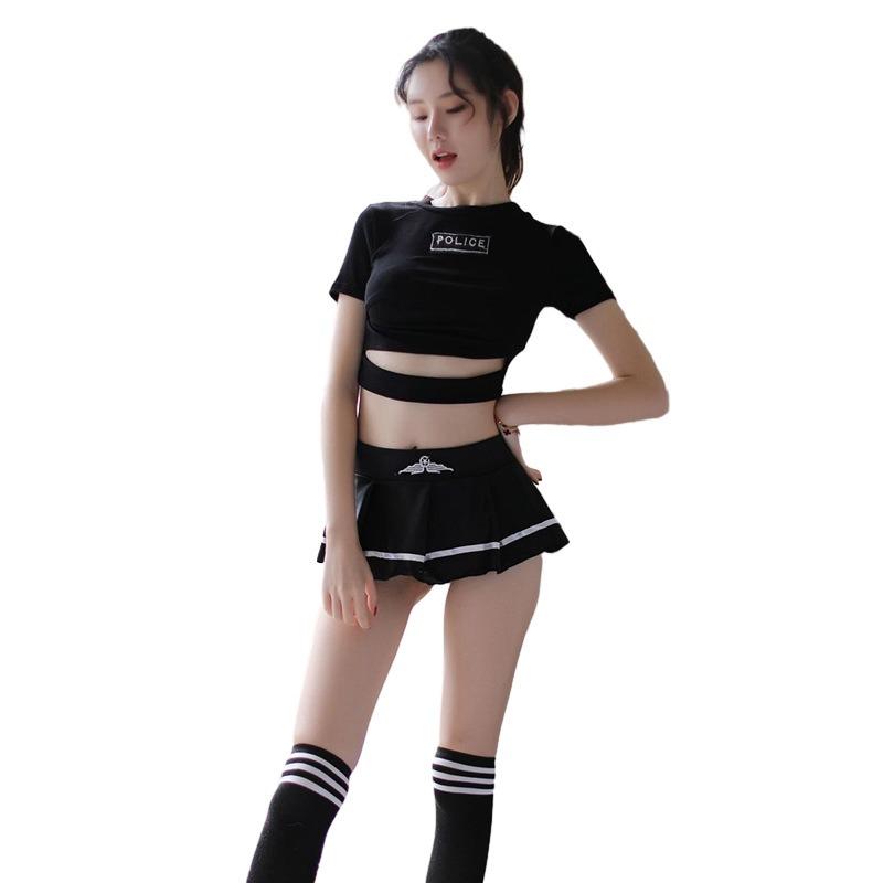Sexy female senior uniform hot sexy underwear football cheerleading waist shapewear suit