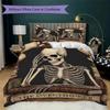 Thinker Skull Pattern Bedding uilt Set uilt Cover Pillowcase Home Decoration Birthday Gift (1 * duvet cover + 2 * pillowcase  without core)
