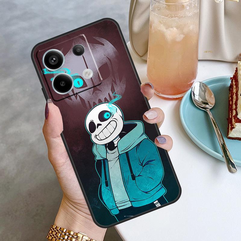 Чехол для телефона Xiaomi Redmi Note 13 8 9 10 11 12 Pro 12S 11S 10S 9S Redmi 13C 9C 10C 12C с игрой Undertale Sans