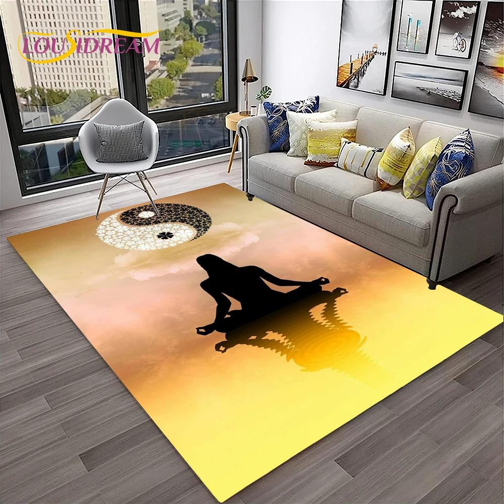 Naturalize Yoga Meditation Rainbow 7 Chakra Soft Carpet Rug для дома, гостиной, спальни, дивана, коврика для двери, декора, нескользящий напольный коврик