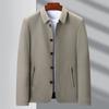 High-end Mulberry Silk Jacket Men's Spring and Autumn New Lapel Business Casual Executive Middle-aged Men's Plus Size