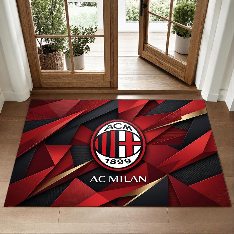 Ковер из хрустального велюра в дизайне AC Milan, мягкий декоративный коврик для прихожей спальни