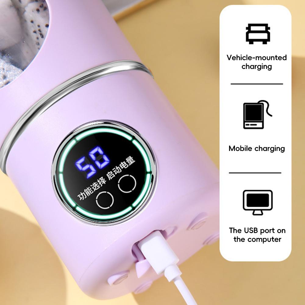 1500 мАч Новая портативная соковыжималка 2 в 1 емкостью 700 мл с чашкой-блендером для смузи/льда без BPA, бутылка-блендер для фруктов/орехов, подарок для офиса/кемпинга для любителей фитнеса