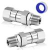 /3pcs /Stainless /Steel 360 Degree Swivel Fitting Free High Pressure Washer Connector Up To 4000 PSI For Car Cleaning Tool