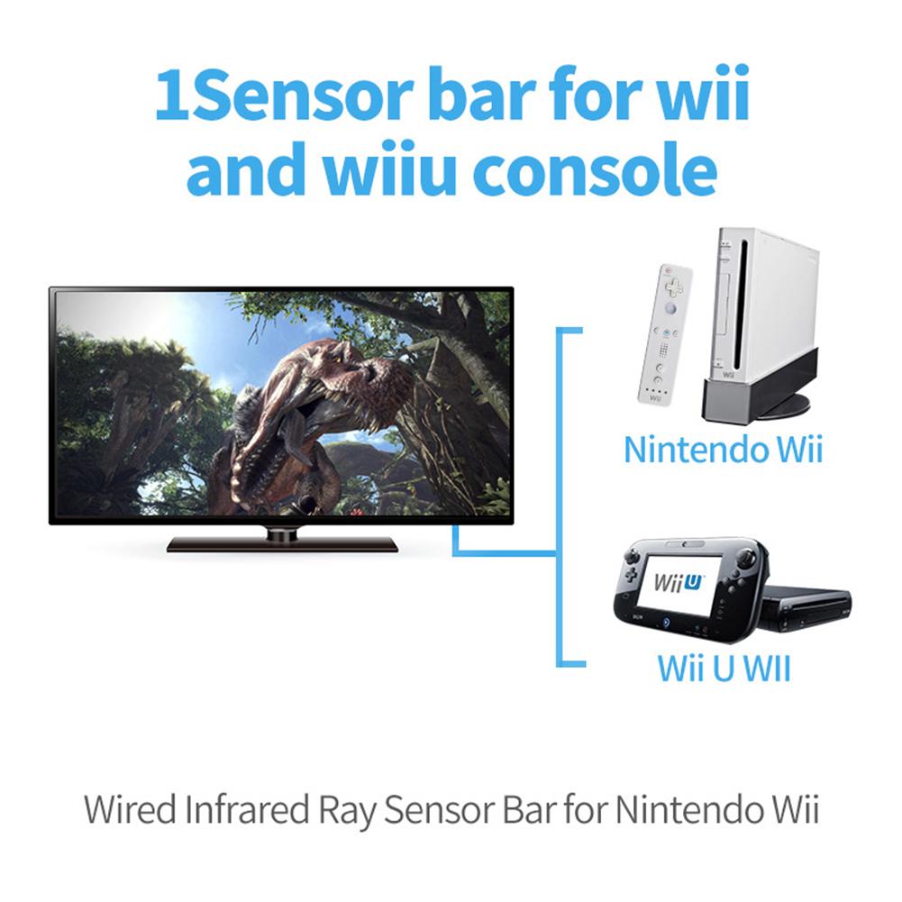 Infrared IR Signal Ray USB Plug Remote Infrared Ray IR Inductor Bar with Extension Cord Wired Motion Sensor Bar for Nintendo Wii