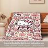 1 шт. Декоративное одеяло в тематике Hello Kitty - сезонный домашний декор, уютное и подходит для машинной стирки, подходит для всех возрастов, идеальный подарок для любой семьи