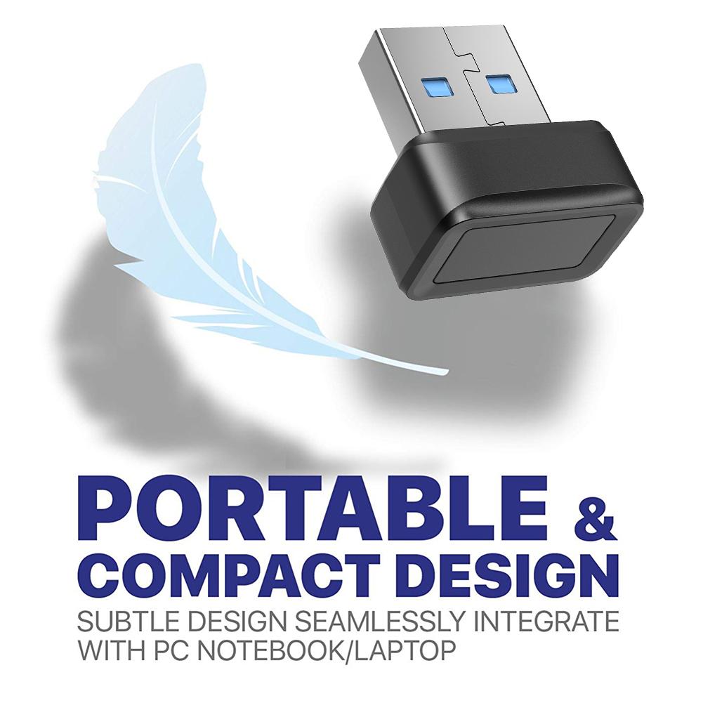 USB Считыватель отпечатков пальцев FIDO U2F Портативный ключ безопасности Windows Hello Защита от спуфинга Быстрое сопоставление Ключ безопасности 360° касание