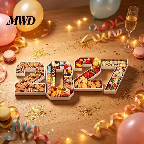 Cardboard Serving Platter 4 Pcs 2026 Fillable Charcuterie Number Box, Food Snack Tray for Graduation, New Year, Birthday, Anniversary Party