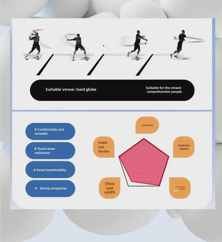 Unisex Tennis & Badminton Shoes with Tendon Sole - Casual All-Season Footwear