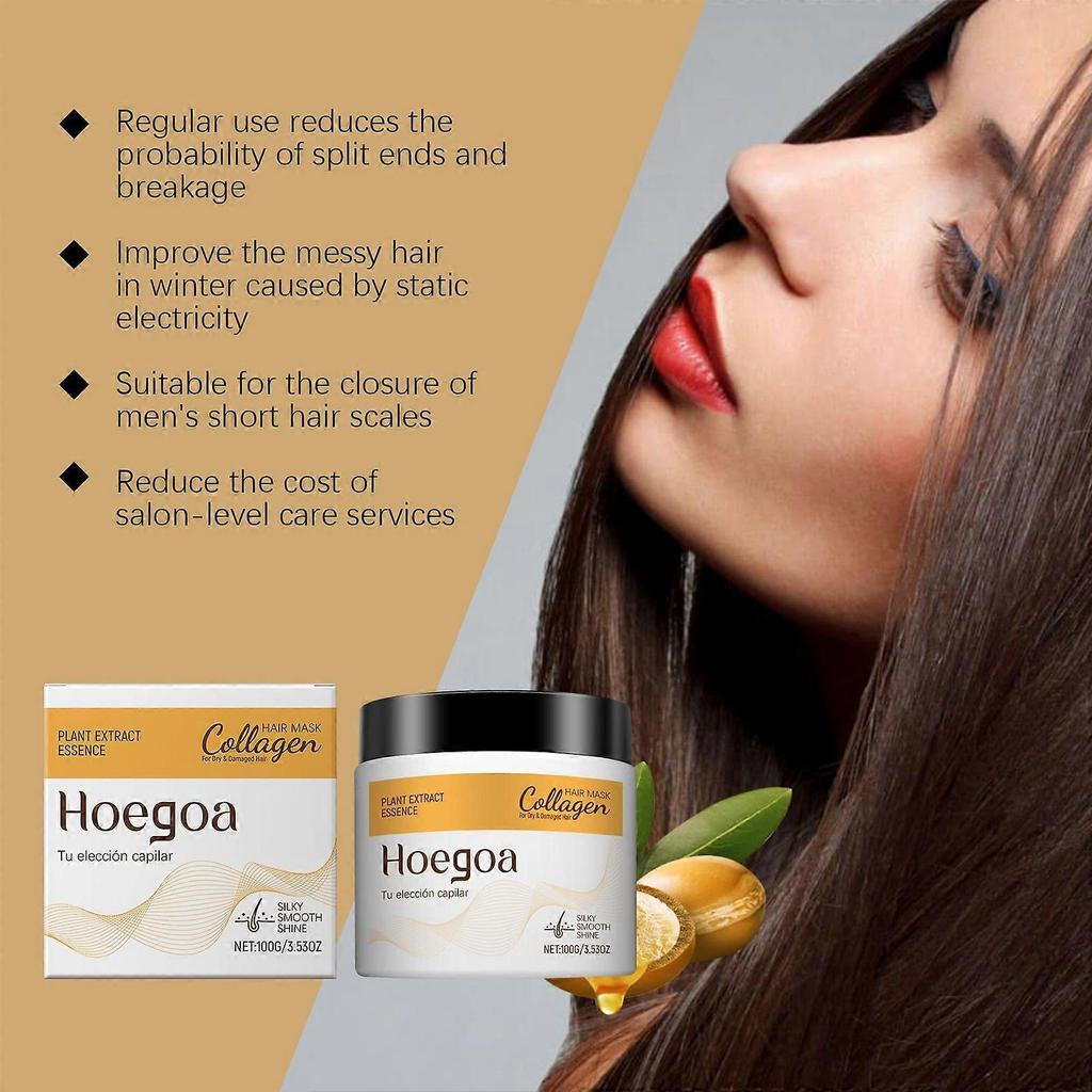 Hoegoa Collagen Hair Care Mask Gentle Moisturizing Treatment For Smooth, Hydrated, And Shiny Hair