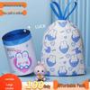 Extra Thick Cute Kitchen Drawstring Garbage Bags (45x50cm), Large Roll, Tear-Free