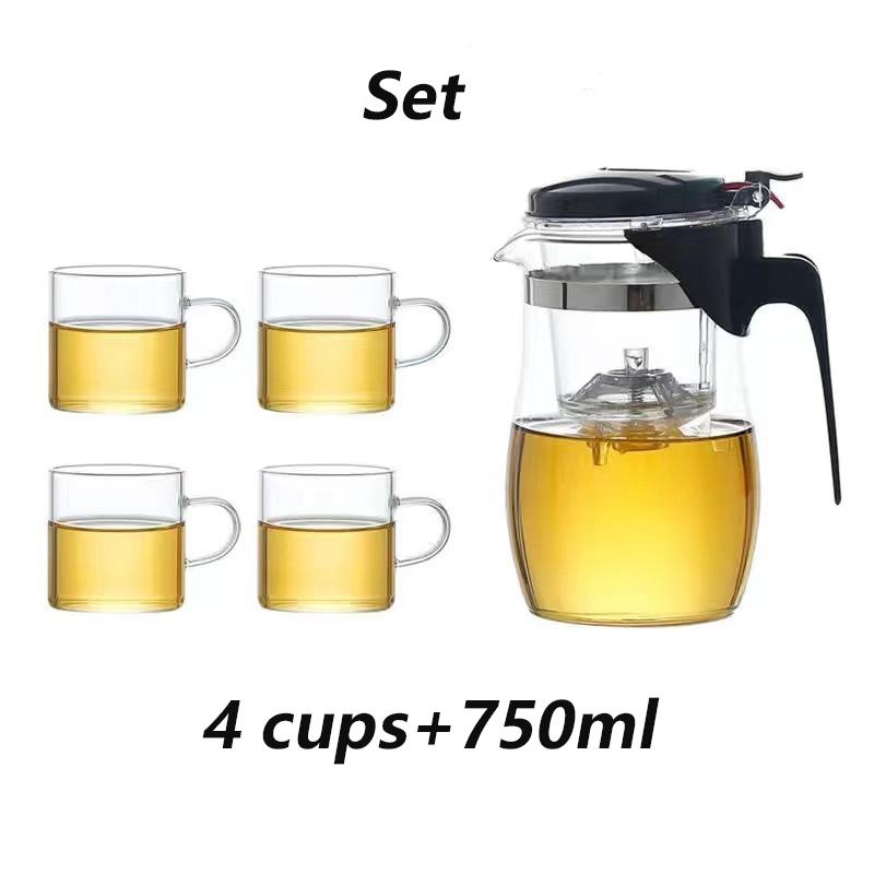 Стеклянный чайник со съемным заварочным устройством, чайник для листового чая