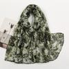 Thin Floral Viscose Scarf Print Voile Shawls and Wraps Pashmina Foulards Muslim Woman Hijab Scarves Long Printed Tippet