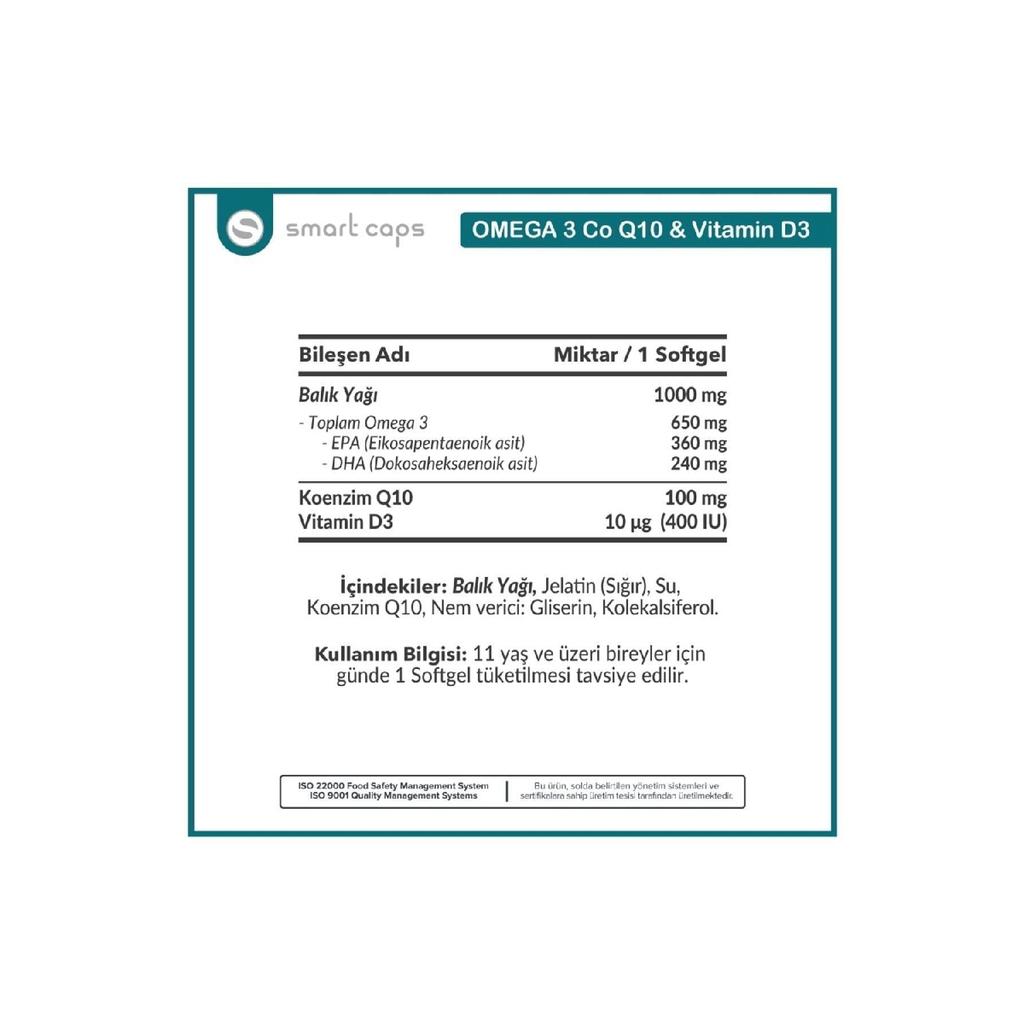 Omega 3 Vitamin D3 Q10 30 Softgel