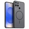 Однотонный матовый чехол из ТПУ для realme C25Y, C21Y с декоративным принтом кольца в стиле MagSafe