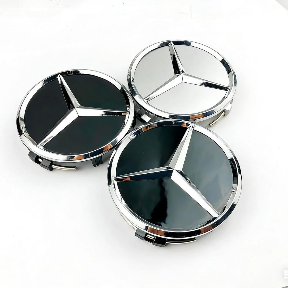 New Car Wheel Center Logo Hub Cap 4pcs 75mm For Mercedes Benz AMG W204 C218 A207 C117 CLA CLS E Class W212 S212 X166 W176 W205 W246 DM1
