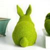 Статуэтка пасхального кролика, зеленая стайная скульптура кролика, маленькая реалистичная статуэтка кролика, центральный элемент стола для весеннего сада, внутреннего дворика, домашнего декора