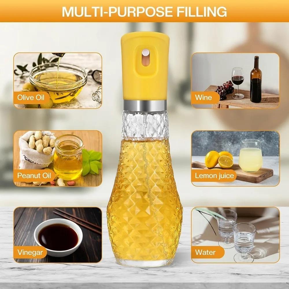 1 шт. Стеклянный распылитель масла для приготовления пищи, распылитель оливкового масла, фритюрница, салат, барбекю, кухня, выпечка, инструменты для выпечки
