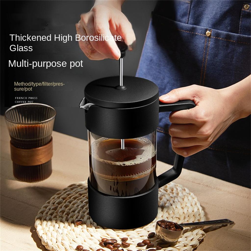 Французский горшок под давлением из утолщенного боросиликатного стекла, фильтр для кофе, посуда, чайник, ручной пунш для кофе