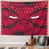 Geometric Red Bull Head Design Pattern Wall Hanging Tapestry Decorative Tapestry Home Decor for Bedroom and Living Room