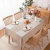 Rectangle Retro Tablecloths Fabric Farmhouse Tassel Table Cloth Dust-Proof Cover Kitchen Dinning Tabletop Home Decorations Party