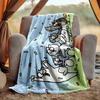 Simon'S Cat Flannel Blanket Soft Warm All-Season Throw, Design for Camping, Car Travel, Hiking Sofa, Bed, Office Perfect Gift for Parties