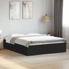 VidaXL Black Bed Frame 150x200 Cm Engineered Wood, Bedroom Furniture, Bed Base, Panel Bed, Bed, Bed 3281008