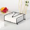 Metal Napkin Holder Square Flat Tissue Organizer Desktop Paper Dispenser Napkin Rack for Restaurants Cocktail Cookouts Bar Decor