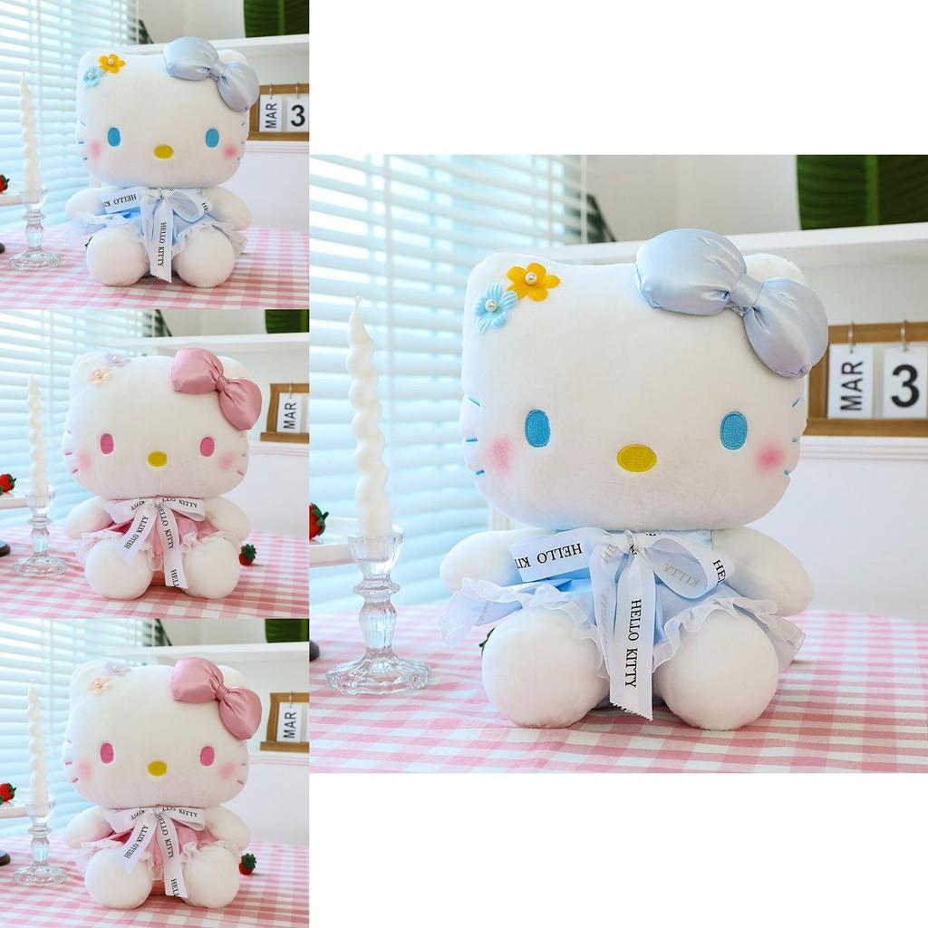 Hello Kitty Flower Plush Figure With Short Plush Fabric For Kid Playroom Decor