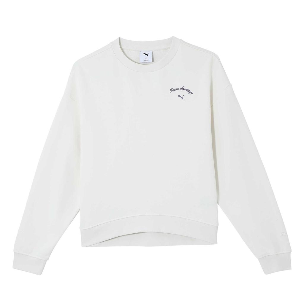 New PUMA Crew TR SPORTS LEGACY W Sweatshirt Women's White 632536-92