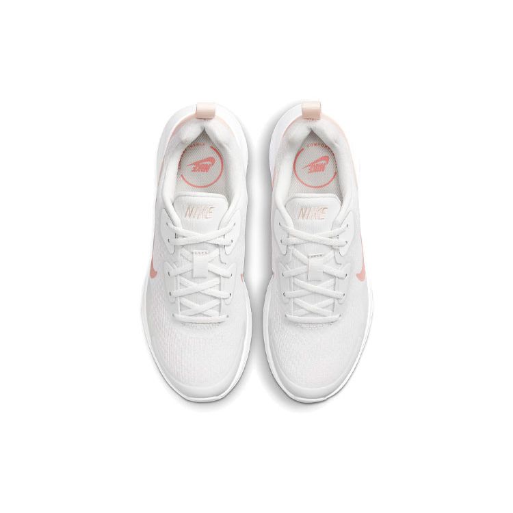 Nike Удобные трендовые кроссовки для бега с амортизацией и противоскользящей подошвой, прочные, низкие, женские, белые с розовым, CJ1677-009