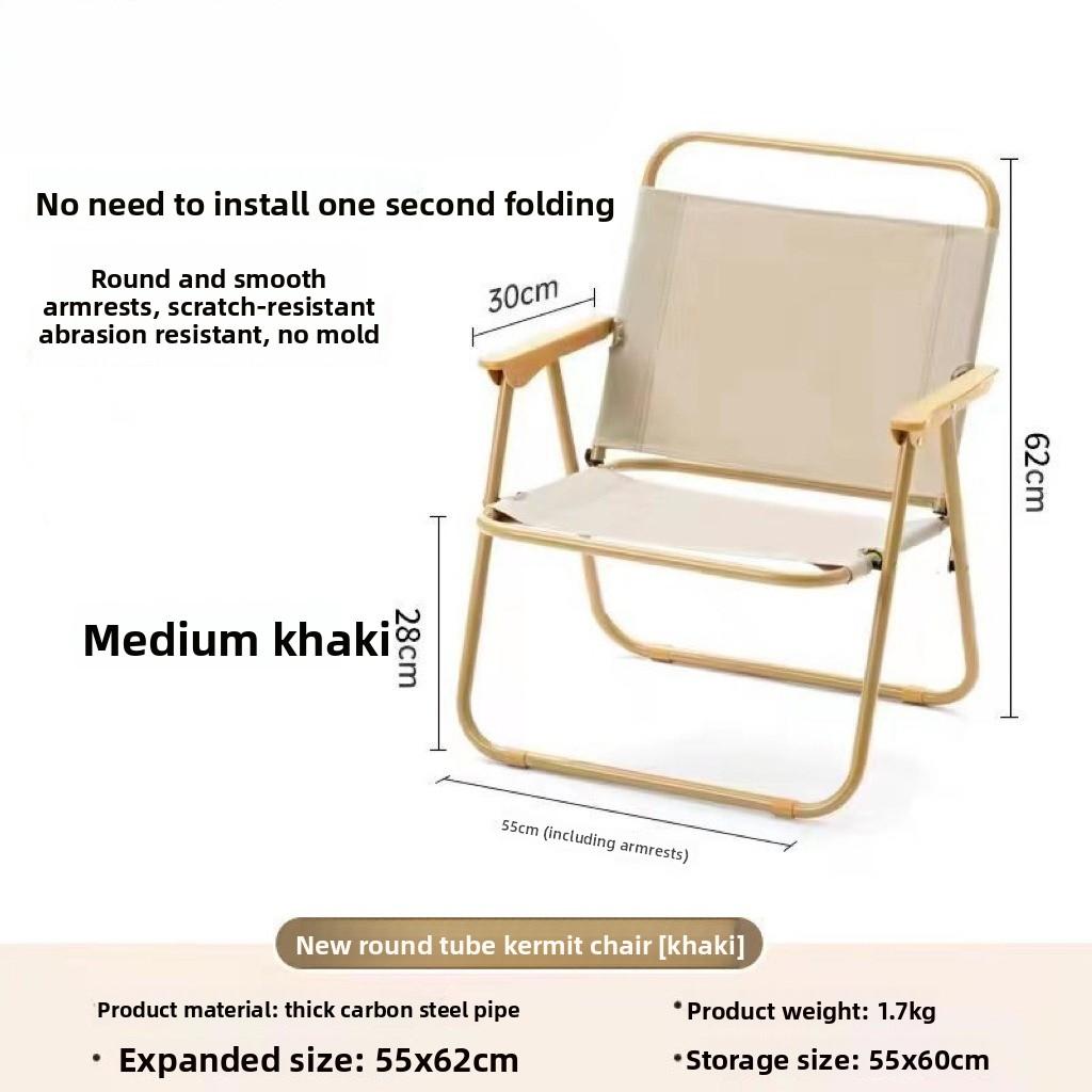 Ultralight Aluminum Folding Camping Chair (Kermit Style) | Portable & Durable Outdoor Leisure Chair for Hiking, Picnic & Fishing