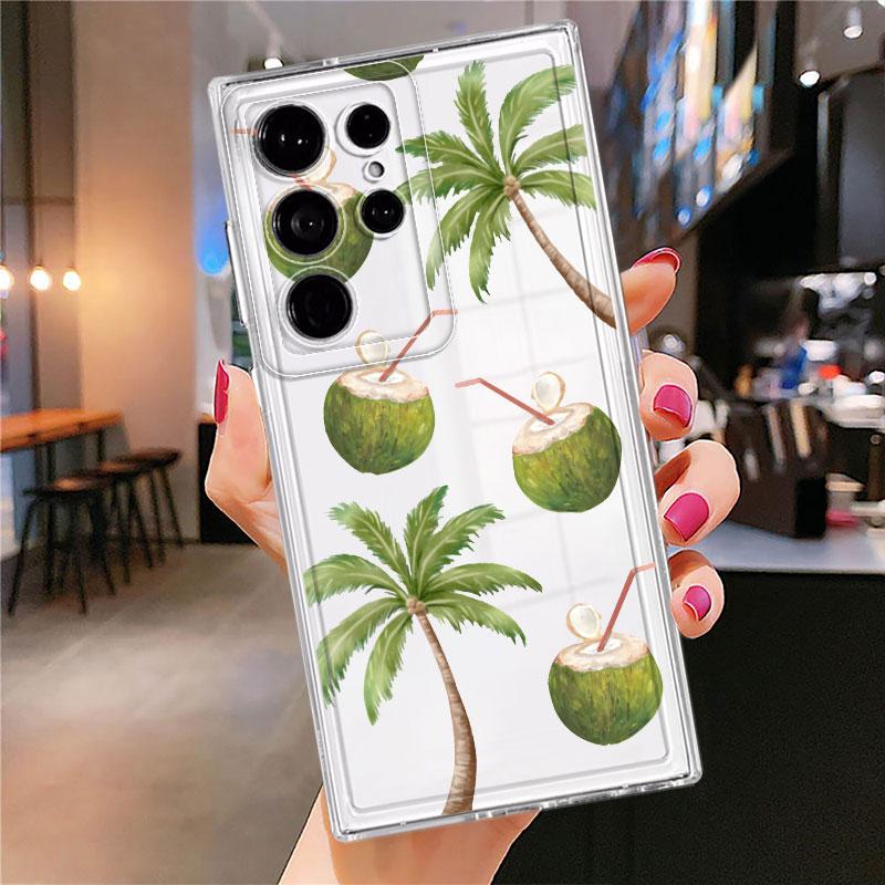 Чехол для телефона для Samsung Galaxy S26 Note 20 Ultra 10 S22 FE S21 S23 Ultra S25 Edge S20 Plus S24 Простой Кокос