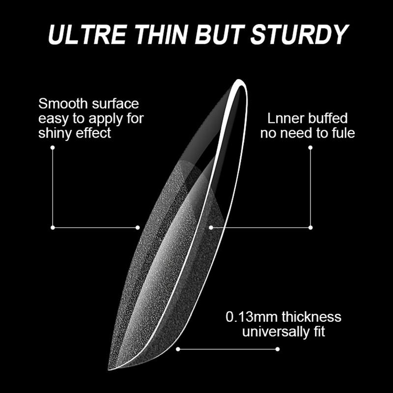 240/600 шт. Короткие типсы для ногтей в форме гроба, полуматовые накладные типсы, полное покрытие, мягкие гелевые типсы в форме гроба, акриловые типсы, прозрачные