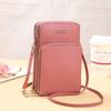 Mobile Phone Bag with Transparent Screen-touching Window Sling Bag Multi Compartments Faux