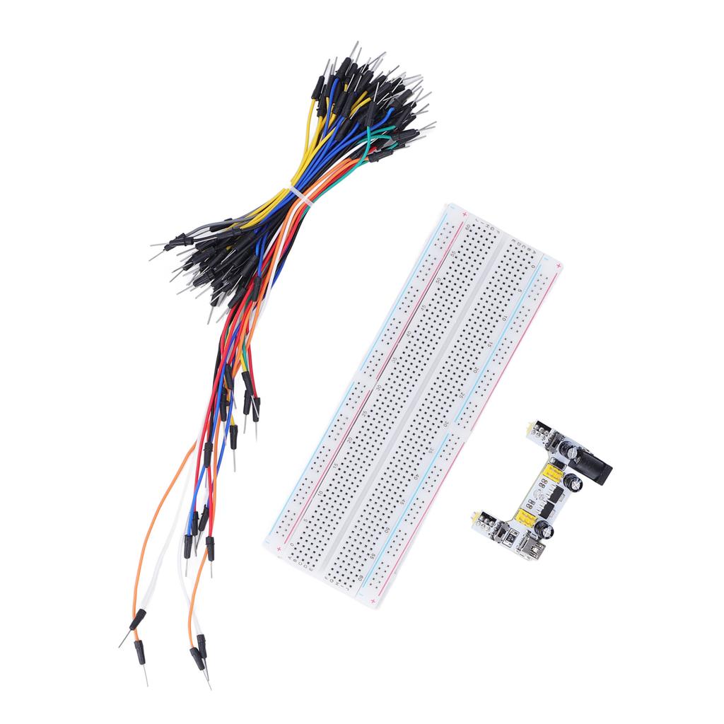 Набор макетной платы электрический 830 точек соединения для начинающих с источником питания, перемычками 12 В