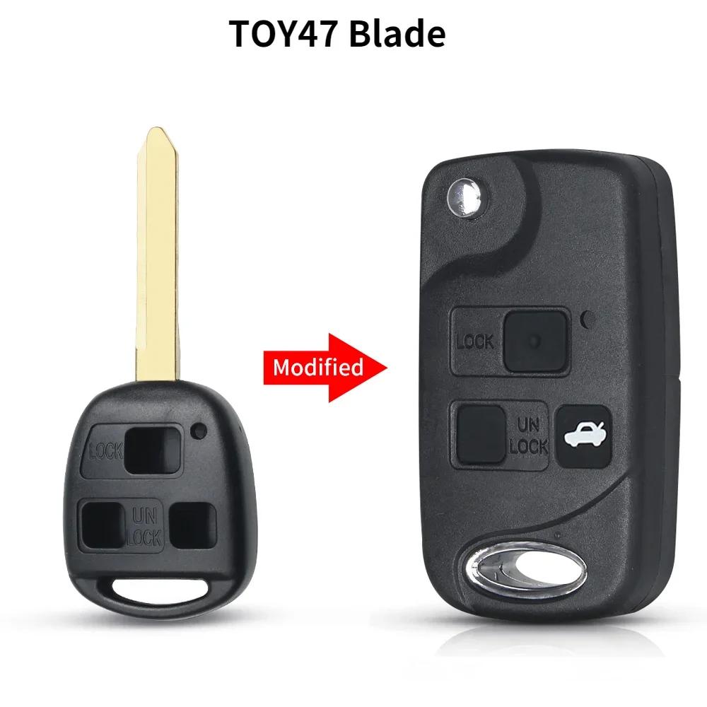 Чехол для корпуса брелока автомобиля для Toyota Camry Rav4 Corolla Prado Yaris Cruiser Land для Lexus Toy43 Toy47 Toy48 2 3 кнопки