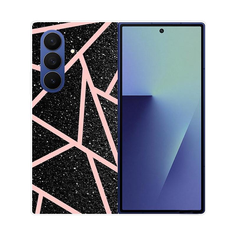 Чехол для Samsung Galaxy Z Fold 7 Прозрачный Жесткий Складной Роскошный Расписной Для Samsung Galaxy Z Fold7 Прозрачная Крышка ZFold 7 Fundas