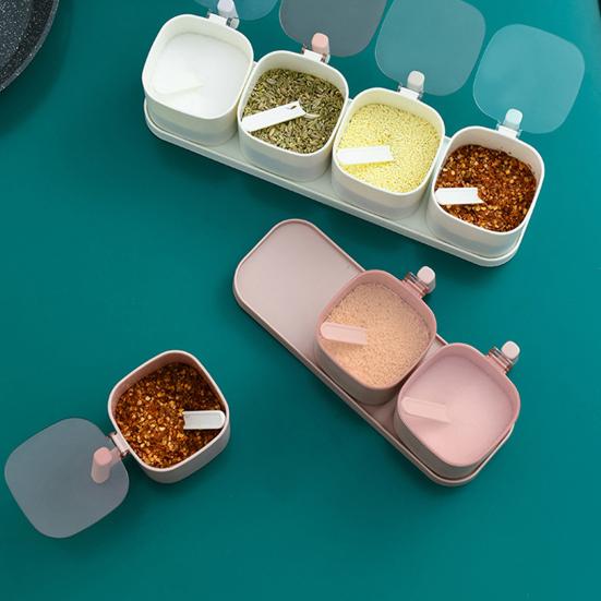 Банки для приправ, контейнеры для соли, специй, набор коробок для хранения приправ с ложками