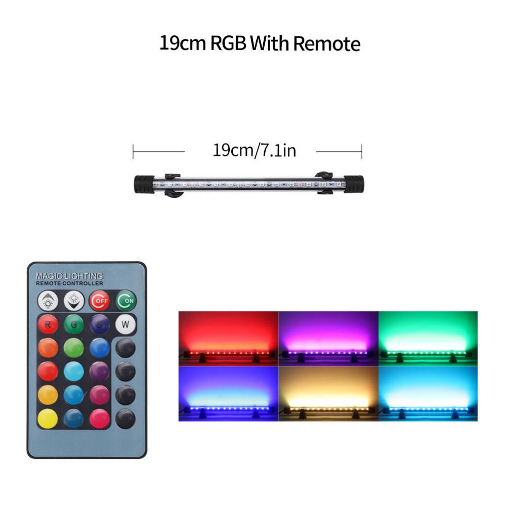 RGB светодиодный светильник для аквариума 19-58 см светильник для аквариума погружной светильник с дистанционным управлением