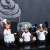 Kitchen Decor Ornament Chef Figurine, Resin Countertop Table Decoration, Funny Statue with Restaurant Decoration Seasoning Bottle/Bottle Opener